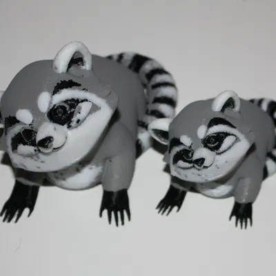 Raccoon / Waschbär (Tối ưu in 4 màu)
