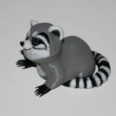 Raccoon / Waschbär (Tối ưu in 4 màu)