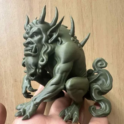 Tượng Linh Thú Hộ Vệ Thần Thoại Trung Hoa Bai Ze (Bạch Trạch)