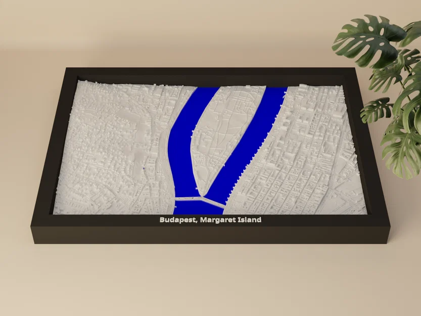 Budapest, Đảo Margaret, Hungary - Mô hình 3D thu nhỏ - Image 3