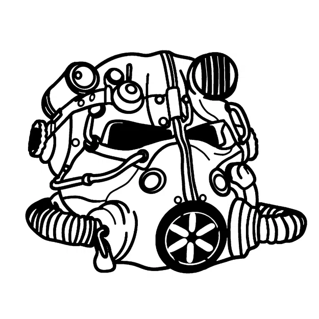 Mũ T-60 Fallout 4 — File DXF Cắt Laser - Image 1