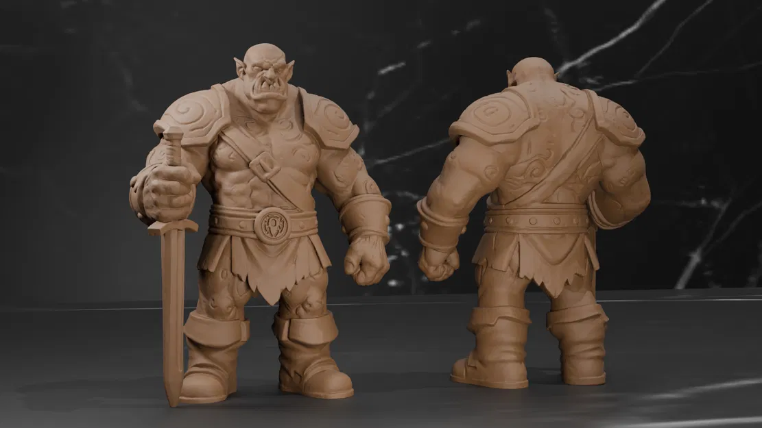 Orc Warrior - Swordsman - Fantasy Mini (Chiến binh Orc cầm kiếm) - Image 1