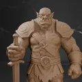 Orc Warrior - Swordsman - Fantasy Mini (Chiến binh Orc cầm kiếm) - Thumbnail 2