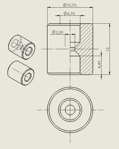 Đầu nối ống PTFE 4.70 (PTFE Tube Connector 4.70) - Image 1