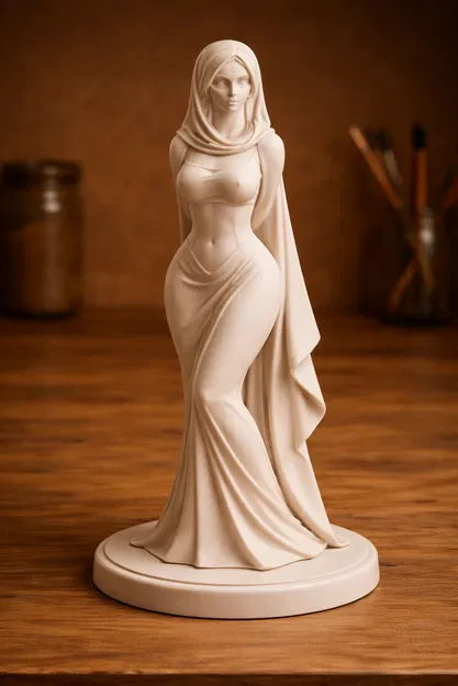 Tượng Cô Gái Sa Mạc Che Mặt Duyên Dáng (Desert Veiled Beauty Statue) - Image 1
