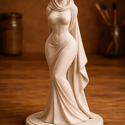 Tượng Cô Gái Sa Mạc Che Mặt Duyên Dáng (Desert Veiled Beauty Statue)