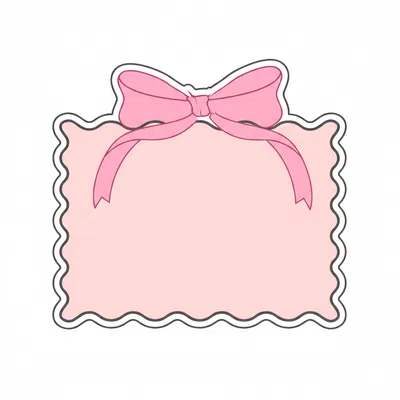 Khuôn Cắt Bánh Quy Hình Nơ Trên Bảng (Bow Plaque Cookie Cutter)