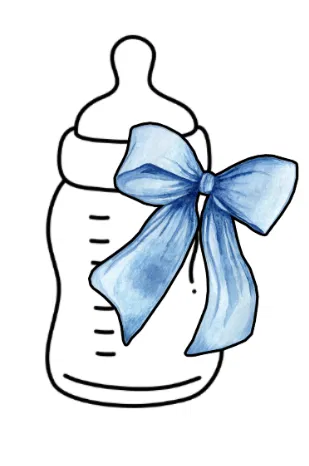 Khuôn cắt bánh quy Bình sữa em bé kèm nơ - Image 1