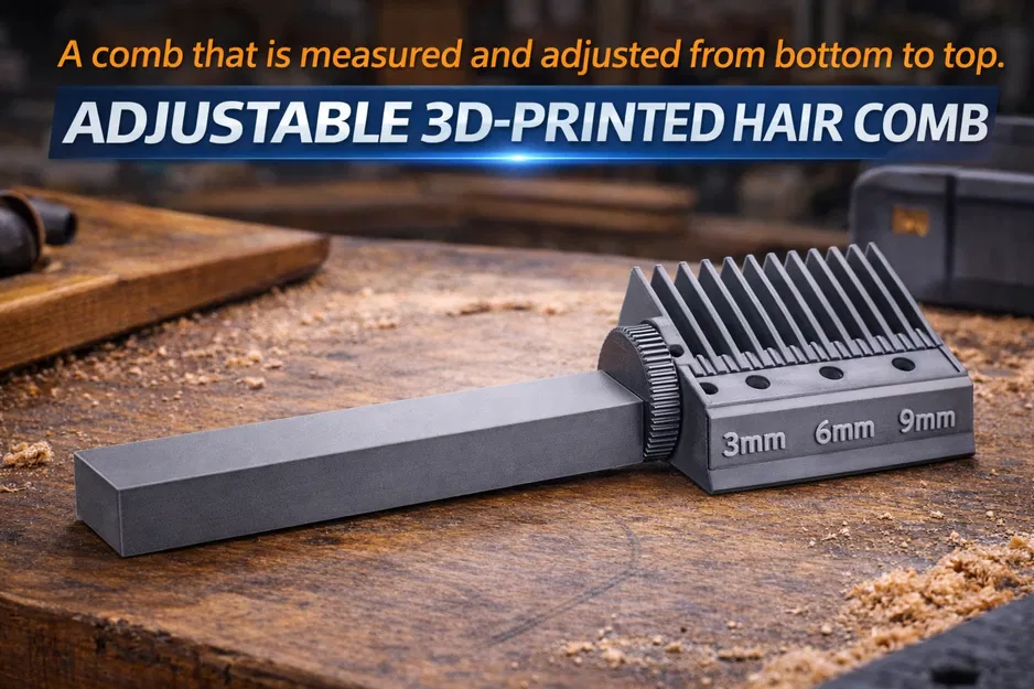 Lược Chỉnh Độ Chính Xác No.3 – Thước Canh Độ Dài Cho Cắt Tóc Đều - Image 1