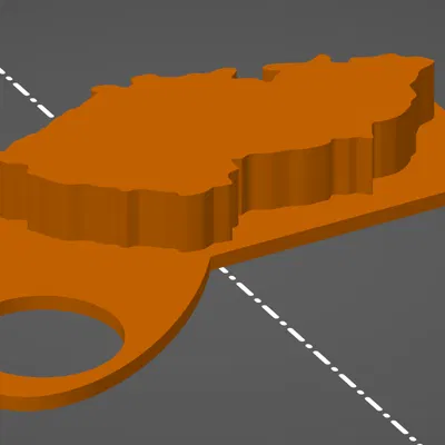 Móc khóa bản đồ Cộng hòa Séc (Czech map keychain)