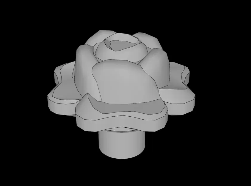 Tương thích LEGO (95829.dat) Plant Flower Rose có Bar và Pin Hole - Image 1