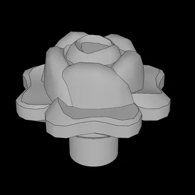 Tương thích LEGO (95829.dat) Plant Flower Rose có Bar và Pin Hole