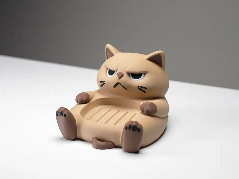 Jabonera Gatito Gruñón – Khay xà phòng mèo cau có - Image 1