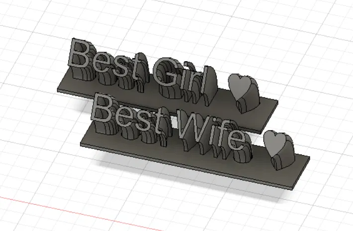 Mô hình biển hiệu "Best Girl" và "Best Wife" đính kèm trái tim - Image 1