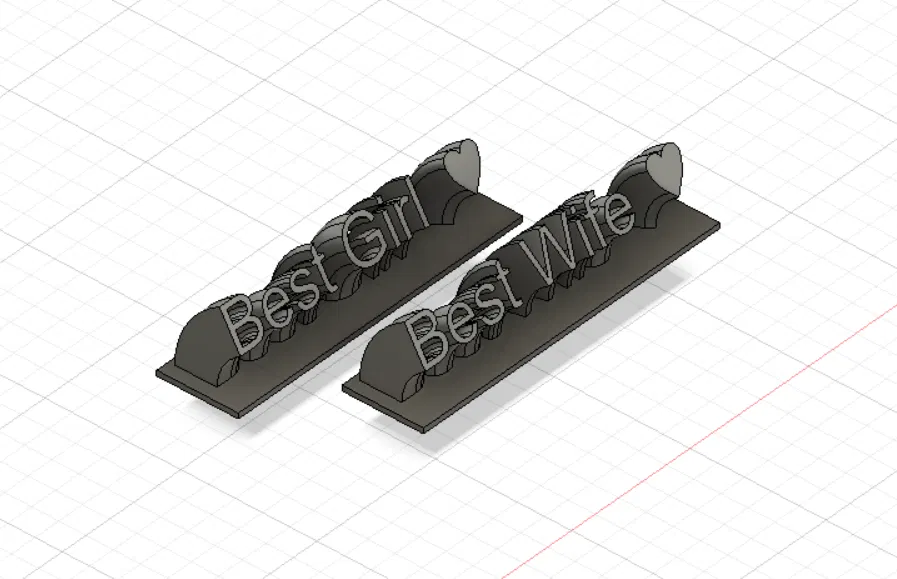 Mô hình biển hiệu "Best Girl" và "Best Wife" đính kèm trái tim - Image 2