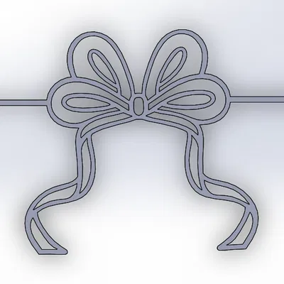 Khuôn tô (Stencil) Nơ Đối Xứng (Bow Stencil)