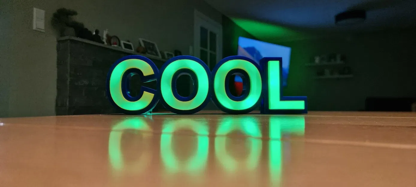 Hộp đèn LED chữ COOL (COOL led light box) - Image 2