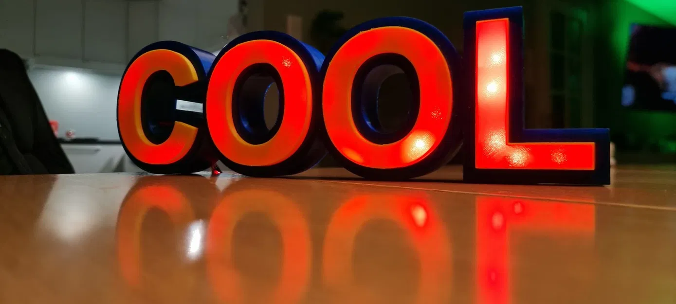 Hộp đèn LED chữ COOL (COOL led light box) - Image 3