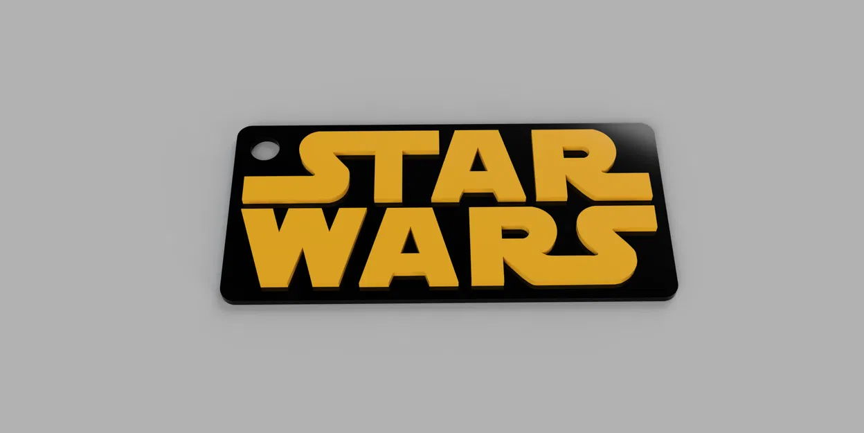 Móc khóa logo cổ điển Star Wars - Image 1