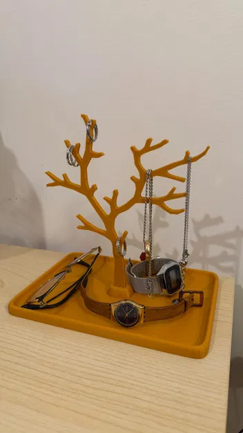 Remix Giá treo nhẫn dạng cây & khay trang sức kèm đế hình chữ nhật - Image 1