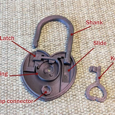 The Heart Lock: Ổ khóa trái tim chức năng in 3D