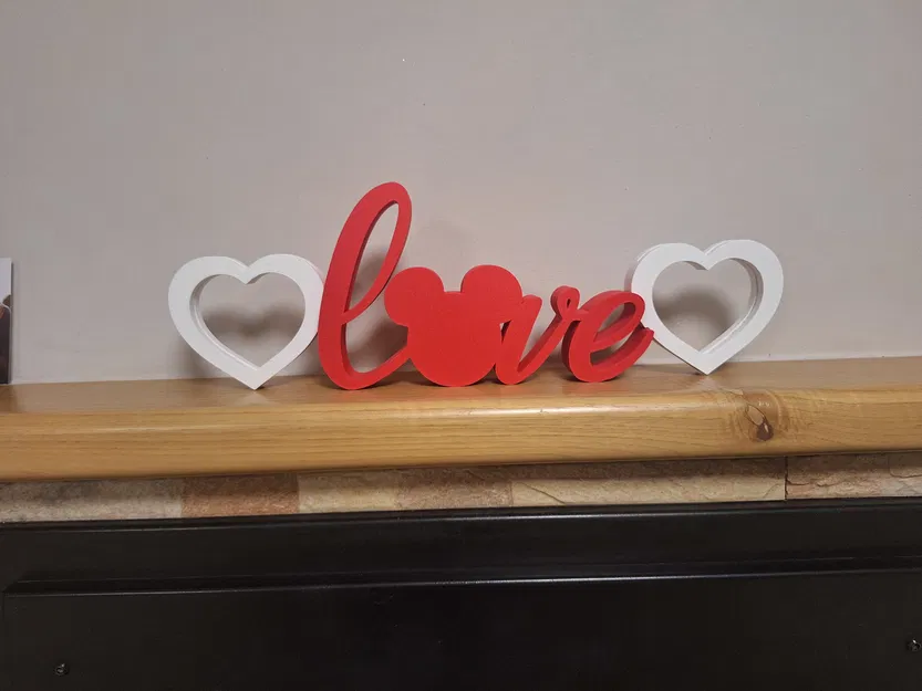 Khung Ảnh LOVE In 3D: Trái Tim Lồng Khớp & Template - Image 1