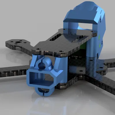 Kayoumini 2.5 XT30, ngàm giữ anten DJI O4 và holder ELRS