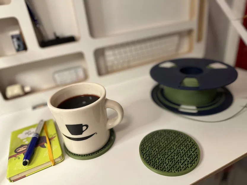 Miếng lót ly 3D hoa văn mê cung Tetris La Mã (Roman Tetris Maze Patterned 3d Coaster) - Image 5