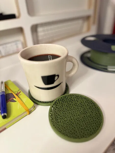 Miếng lót ly 3D hoa văn mê cung Tetris La Mã (Roman Tetris Maze Patterned 3d Coaster) - Image 6