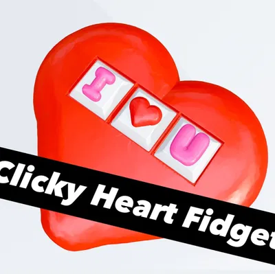 Clicky Heart Fidget "I love you" – Trái tim clicky tặng người thương