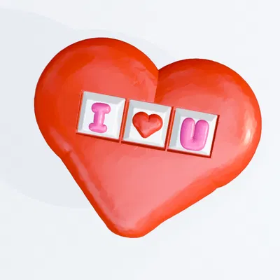 Clicky Heart Fidget "I love you" – Trái tim clicky tặng người thương