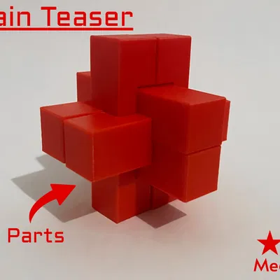 Burr Puzzle 6 Mảnh – Độ Khó Trung Bình