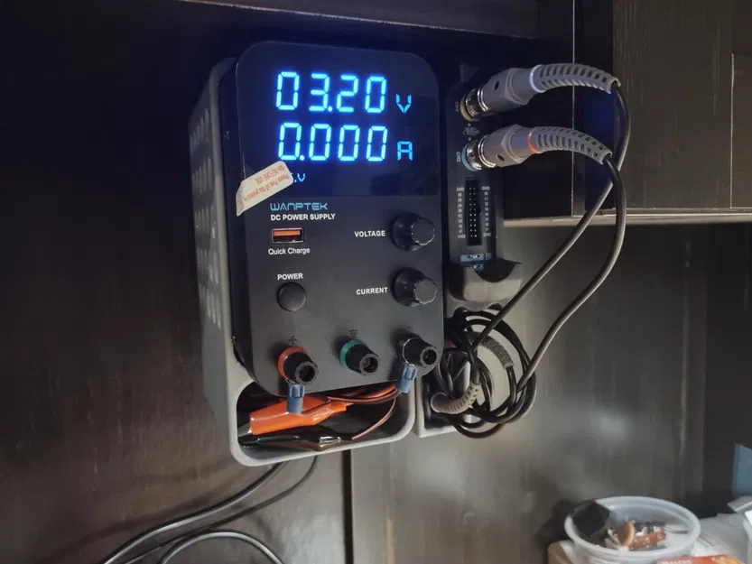 Bát treo dưới tủ & máng gọn dây cho bộ nguồn Wanptek GPS3050 - Image 1