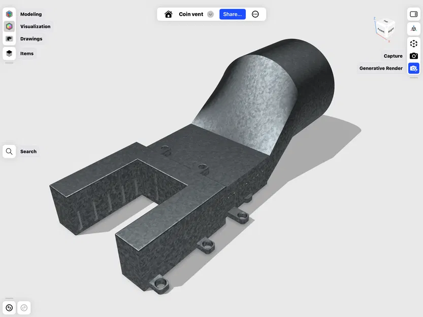 Bộ Hút Khói Coin Engraver – Hệ Vent Cửa Sổ 4” (In 3D) - Image 1