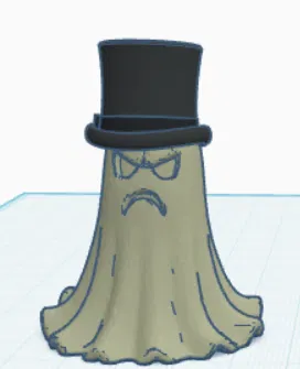 Con ma đội mũ top hat - Image 1