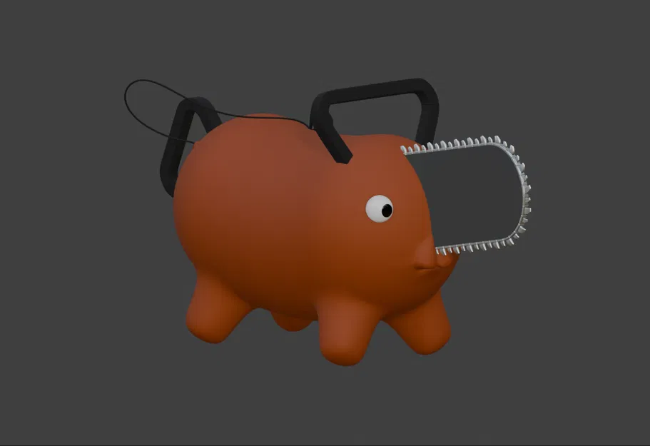 Pochita – Mẫu 3D chó cưa máy dễ thương - Image 1