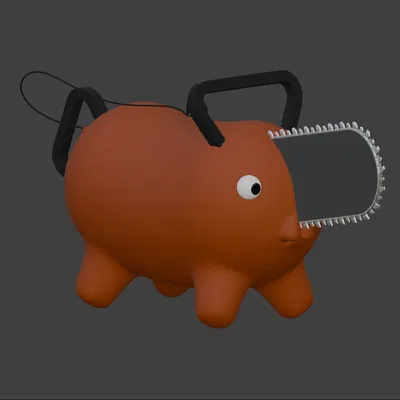 Pochita – Mẫu 3D chó cưa máy dễ thương