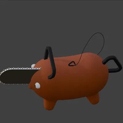 Pochita – Mẫu 3D chó cưa máy dễ thương