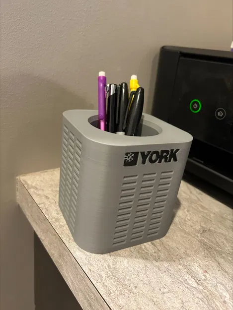 Giá cắm bút mô phỏng dàn nóng AC (HVAC) – AC condenser unit pen holder - Image 1