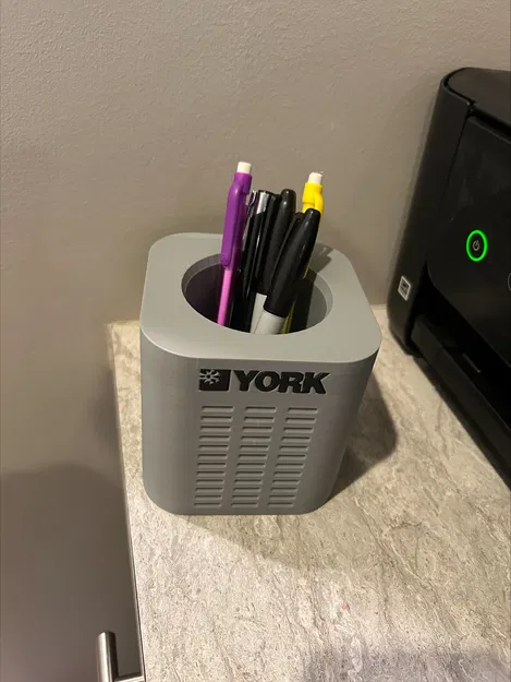 Giá cắm bút mô phỏng dàn nóng AC (HVAC) – AC condenser unit pen holder - Image 3