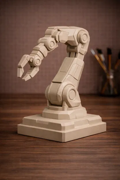 Tượng Cánh Tay Robot Công Nghiệp – Decor Công Nghệ Hiện Đại Màu Matte - Image 1