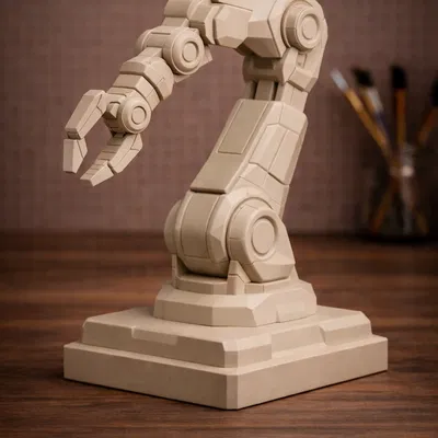 Tượng Cánh Tay Robot Công Nghiệp – Decor Công Nghệ Hiện Đại Màu Matte
