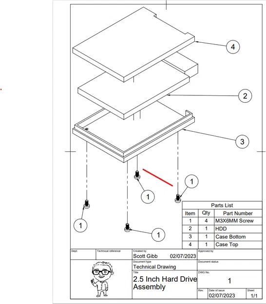 Vỏ HDD 2.5" (2.5" HDD Case) in 3D - Image 5