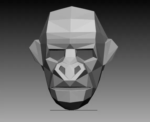 Mặt nạ Khỉ Lowpoly - Image 2