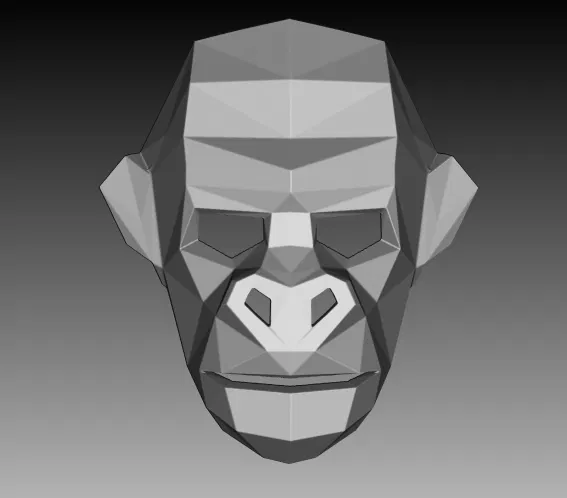 Mặt nạ Khỉ Lowpoly - Image 3