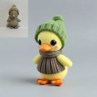 Chú Vịt Đan Len Dễ Thương (Cute Knitted Duck)