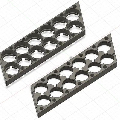 Giá đỡ 12x pin 21700 có khe đi dây