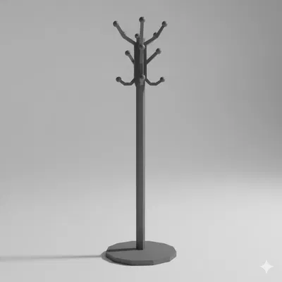 Móc Treo Áo Low Poly (Low Poly Coat Rack)