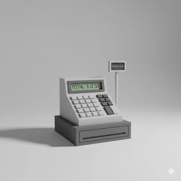 Máy tính tiền Low Poly - Image 1