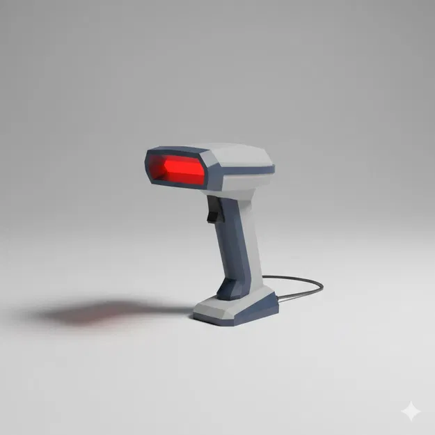 Máy quét mã vạch Low Poly - Image 1